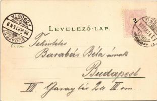 1898 Szeged, Széchenyi tér, Híd utca, Gonda János, Kátai László üzlete (EK)