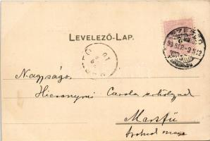 1899 Szeged, Europa szálloda. Endrényi Imre kiadása (vágott / cut)