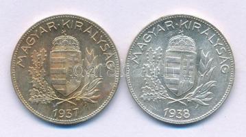 1937-1938. 1P Ag (2xklf) T:AU-XF patina Adamo P6