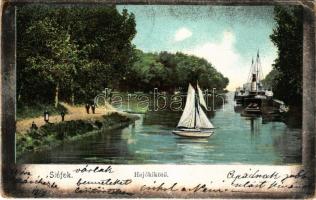 Siófok, hajókikötő, gőzhajó, vitorlás (EB)