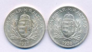 1937-1938. 1P Ag (2xklf) T:AU-XF patina Adamo P6