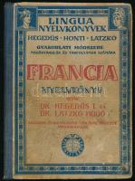 Hegedűs Izidor - Latzkó Hugó: Francia nyelvkönyv magántanulásra és tanfolyamok számára. Lingua Nyelvkönyvek. Bp., [1929], Lingua. Második kiadás. Mellékletekkel. Kiadói félvászon-kötés, kissé viseltes borítóval, sérült gerinccel, helyenként kissé foltos lapokkal.