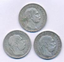 1894KB 1K Ag "Ferenc József" + 1895KB 1K Ag "Ferenc József" + 1912KB 1K Ag "...