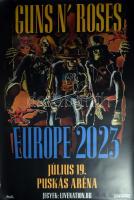 2023 Guns 'n' Roses, Puskás Aréna, koncertplakát, papír, feltekerve, apró gyűrődésekkel, 175×120 cm