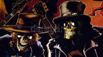 2023 Guns 'n' Roses, Puskás Aréna, koncertplakát, papír, feltekerve, apró gyűrődésekkel, 1...