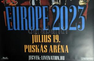 2023 Guns 'n' Roses, Puskás Aréna, koncertplakát, papír, feltekerve, apró gyűrődésekkel, 1...