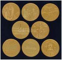 1996. "A magyarok honfoglalásának 1100 éves évfordulója emlékére" 8xklf db-ból álló aranyo...