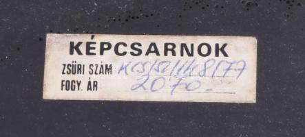 Palotai Gyula (1911-1977): Anya gyermekeivel. Bronzírozott epoxi szobor, jelzett, Képcsarnok címkéve...