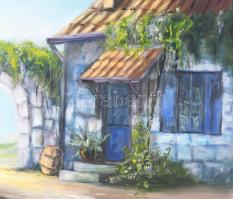 Széchenyi István (1960-): Mediterrán emlék. Olaj, farost. Jelezve balra lent. 30x40 cm. Fakeretben