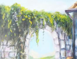 Széchenyi István (1960-): Mediterrán emlék. Olaj, farost. Jelezve balra lent. 30x40 cm. Fakeretben