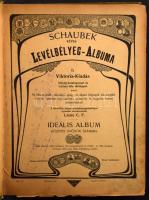 Schaubek Képes Levélbélyeg albuma új Viktória-kiadás előnyomott lapokkal, szép állapotban
