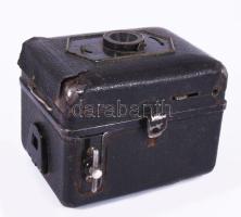 ca 1930 Zeiss Ikon Box Tengor 54/18 (Baby Box) fényképezőgép, Novar Anastigmat 1:6,3 f: 5 cm objektívvel, működőképes állapotban eredeti bőr tokkal.