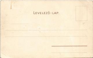 1899 Siófok, fürdőzők. Bruchsteiner és Fia műintézet litho (tűnyomok / pinmarks)