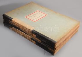 1943 Pesti Hírlap LXV. évf. 1-25. sz.. 26-48. sz., 49-72. sz., 73-96. sz., 97-122. sz. 1943. január 1 - május 30. Bennük a Képes Vasárnap számokkal is (1-4.,6.,8.,10.-20. sz. (összesen 3 hiány (5.,7.,9.) 1943 január.1-31. Benne a Képes Vasárnap 1943 1-4. sz. (január 5,12,19,26.);  1943 február. 2-28. Benne a Képes Vasárnap 1943 6.,8. sz. (február 9, 23.); 1943 március 2-31. Benne a Képes Vasárnap 1943 10-13. sz. (március 9.,16.,23.,30.); 1943 április 1-30. Benne a Képes Vasárnap 1943 14-17. sz. (április 6., 13., 20., 27.); 1943. május. 1-30. Benne a Képes Vasárnap 1943 18-20. sz. (május 4.,11.,18.,25.);  Korabeli reklámokkal. Benne a kor híreivel, érdekes írásokkal, a II. világháború híreivel. Átkötött félvászon-kötés, kopott borítóval, köztük kissé sérült gerinccel is, az 5. borítója kopott, foltos, kissé hullámos, változó állapotban, több kötetben sérült, szakadt, de jó állapotú lapokkal is.