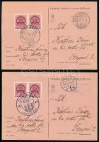 11 db délvidéki levelezőlap "VISSZATÉRT" bélyegzésekkel