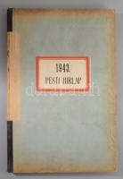 1943 Pesti Hírlap LXV. évf. 49-72. sz., 1943 március 2-31. Benne a Képes Vasárnap 1943 10-13. sz. (március 9.,16.,23.,30.)Korabeli reklámokkal. Benne a kor híreivel, érdekes írásokkal, a II. világháború híreivel. Átkötött félvászon-kötés, kopott, foltos borítóval, benne kissé sérült, és jó állapotú lapokkal is.
