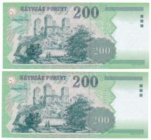 2004. 200Ft (2x) sorszámkövetők "FB 5174990 - FB 5174991" T:UNC