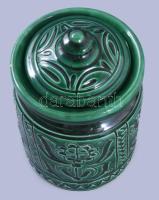 Józsa János korond fedeles edény, m: 12 cm