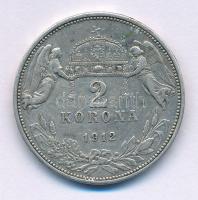 1912KB 2K Ag "Ferenc József" T:XF,VF patina, fo. Adamo K6