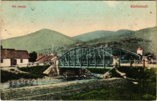 1911 Kőrösmező, Körösmező, Yasinia, Yasinya, Jaszinya, Jassinja, Jasina (Máramaros); híd részlet. Rozenblüth Emánuel kiadása / bridge (fl)