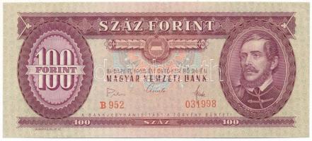 1968. 100Ft "B952 031998" T:AU hullámos papír Adamo F32