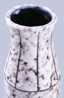 Hódmezővásárhelyi fehérmázas váza, hibátlan, m: 34,5 cm