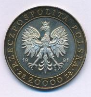 Lengyelország 1991. 20.000Zl Bi "A Varsói Pénzverde alapításának 225. évfordulója" T:AU Poland 1991. 20.000 Zlotych Bi "225th Anniversary of Warsaw Mint" C:AU Krause Y#215