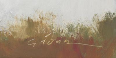 Gádor Emil (1911-1998): Mocsár madarakkal. Olaj, farost, jelezve jobbra lent. Dekoratív, sérült fake...