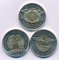 2022. 100Ft "Pénzmúzeum" + 2023. 100Ft "175 éves a Magyar Honvédség" + 2024. 100Ft "Magyar Nemzeti Bank" T:AU