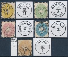 1864 5 klf érték magyar szép / olvasható bélyegzésekkel