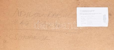 Adilov Kabul (1959-): Csónakok. Olaj, farost, jelzett, hátoldalán autográf felirattal. Dekoratív, ki...