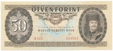 1989. 50Ft "D 335 044002" T:AU hullámos papír Adamo F25