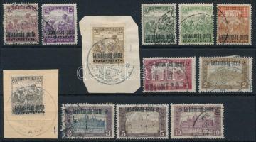 Nyugat-Magyarország III. 1921 12 klf bélyeg Bodor vizsgálójellel (8.200)