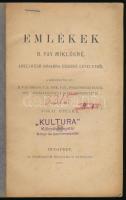 [Vay Miklósné Adelsheim Johanna (1776-1863)]: Emlékek B. Vay Miklósné, Adelsheim Johanna báróné leveleiből. Bp., 1888, Athenaeum, V+[1]+182 p. Papírkötésben, kissé fakó borítóval.