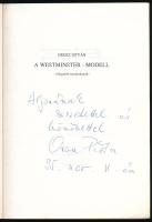 Orosz István: A Westminster-modell. Válogatott tanulmányok. DEDIKÁLT! Bp., 1993, Katalizátor. Kiadói...