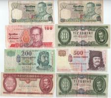 8db-os vegyes magyar és thai bankjegytétel T:F 8pcs mixed banknote lot from Hungary and Thailand C:F