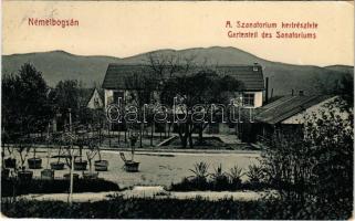 1911 Boksánbánya, Németbogsán, Deutsch-Bogsan, Bocsa Montana; A szanatórium kert részlete. W.L. 123. / Gartenteil des Sanatoriums / sanatorium garden (EK)