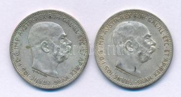 Ausztria 1915. 1K Ag "Ferenc József" (2x) T:XF patina
Austria 1915. Corona Ag "Franz...