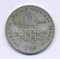 Ausztria 1908. 1K Ag "Ferenc József - Jubileum" T:VF patina Austria 1908. 1 Corona Ag "Franz Joseph - Jubilee" C:VF patina Krause KM#2808