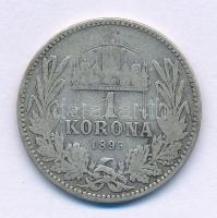 1895KB 1K Ag "Ferenc József" T:F patina Adamo K5