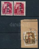 1946 Visszavont csomagbélyeg 2 db Cs.5-I./30f és kivágáson Cs.10-I./80f (24.000)