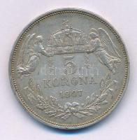 1907KB 5K Ag "Ferenc József" T:VF ph., patina Adamo K7