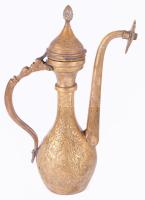 Keleti vastag bronz karaffa, m: 26 cvm