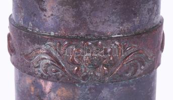 Iparművész réz váza, m: 21 cm