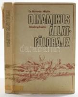 Udvardy Miklós: Dinamikus állatföldrajz. A szárazföldi állatok elterjedése. Bp., 1983, Tankönyvkiadó, 496 p.+ 3 (kihajtható) t. Kiadói kartonált papírkötés, sérült gerinccel, intézményi bélyegzőkkel.