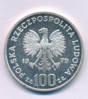 Lengyelország 1979. 100Zl Ag "Hiúz" T:AU (eredetileg PP) kis patina Poland 1979. 100 Zlotych Ag "Lynx" C:AU (originally PP) small patina Krause Y#104