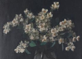 Molnár Z. János (1880-1960): Csendélet virágokkal és gyümölcsökkel. Olaj, vászon, jelezve balra lent...