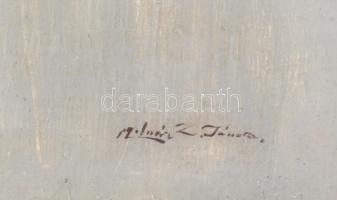 Molnár Z. János (1880-1960): Csendélet porcelánokkal és üvegekkel. Olaj, vászon, jelezve jobbra lent...