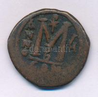 Bizánci Birodalom 568-569. Follis Cu "II. Iustinianus" (14,52g) T:VF Byzantine Empire 568-569. Follis Cu "Justinian II" (14,52g) C:VF