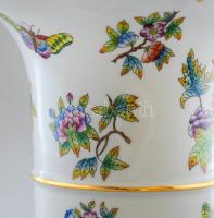 Herendi Viktória mintás oroszlánkörmös kaspó, jelzett, repedésvonallal, m: 18,5 cm